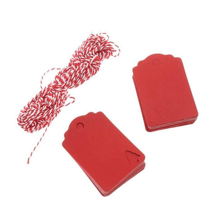 100 Bleu Enfilées étiquettes de prix 69 mm x 44 mm Swing tickets Cadeau Étiquettes Noir Cordes