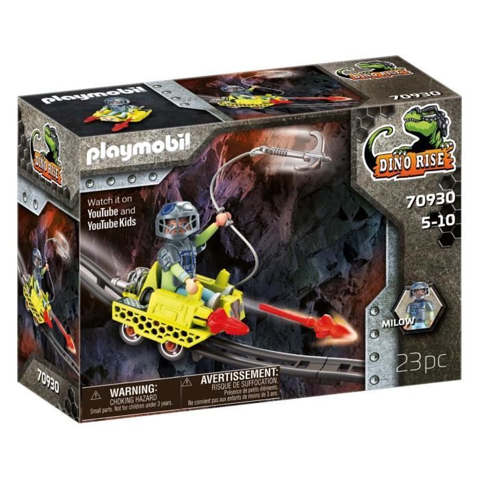 PLAYMOBIL - 70930 - Dino Rise - Mine Cruiser avec 1 personnage et des projectiles