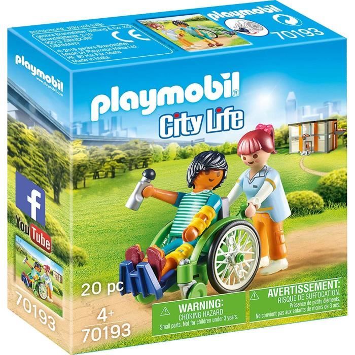 Playmobil City Life L Hopital Patient En Fauteuil Roulant Nouveaute Achat Vente Univers Miniature Cdiscount