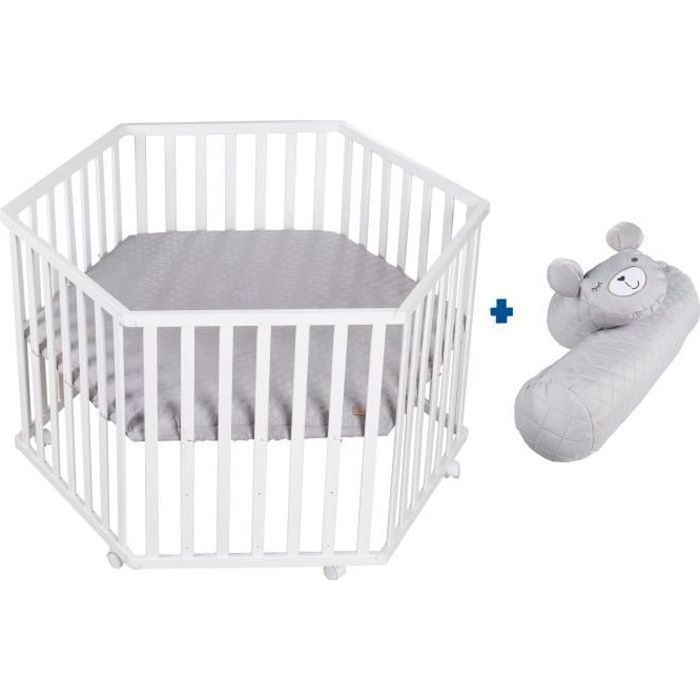 Roba Ensemble Parc De Bebe Hexagonal Roba Style Avec Tour Et Matelas De Parc Gris En Microfibre Teste Inclus Cdiscount Puericulture Eveil Bebe