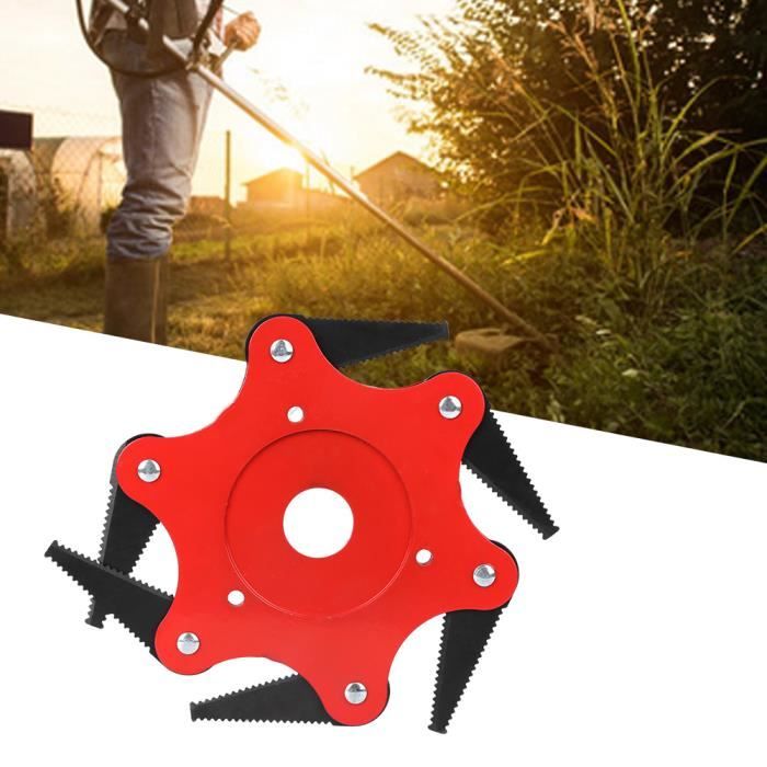 Kit Lames Tondeuse 5 Pièces – Lame 3 Dents Acier Manganèse – Pour Débroussailleuse Et Tondeuse