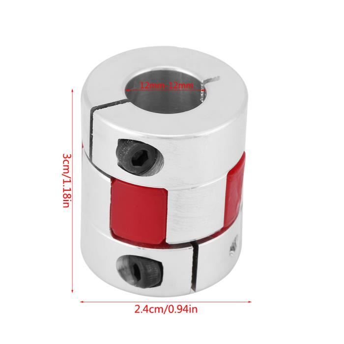 Accouplement Élastique En Prune 8-12 Mm – Coupleur Flexible En Alliage D'Aluminium Pour Moteur Pas à Pas
