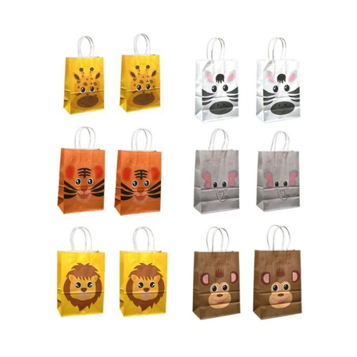 Sacs Cadeaux Anniversaire 10 Pièces - Sacs à Bonbons Thème Dessin Animé Pour Fête Enfants, Noël, Mariage