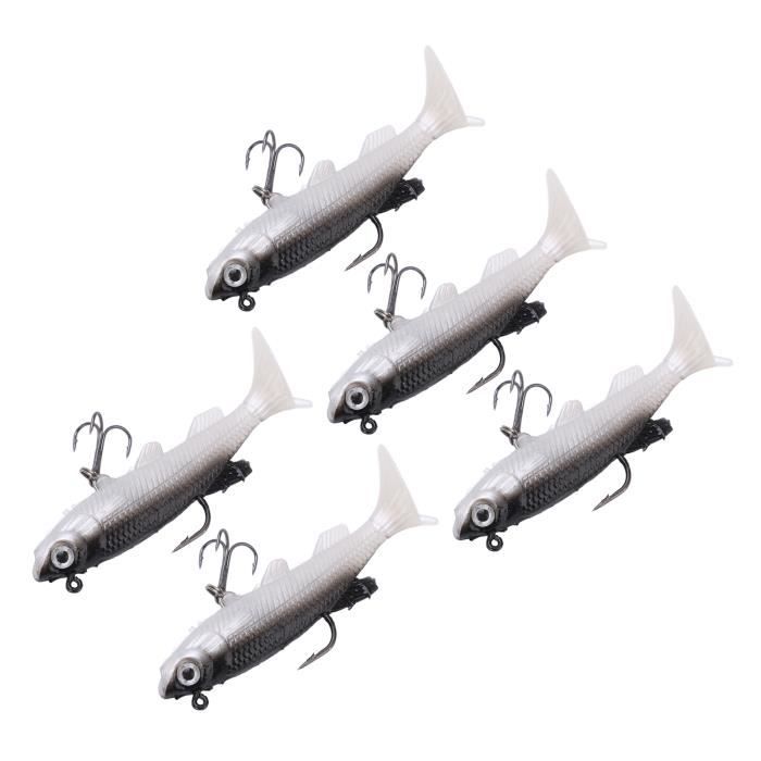 Leurres Souples Crabes PVC - Lot De 5 Appâts Artificiels Réalistes Pour Pêche - Crochets Inclus