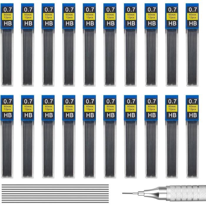 Mines De Crayon 0,5mm HB - Lot De 240 Pièces Incassables, écriture Fluide, Pour Porte-mines, Dessin Et Bureau