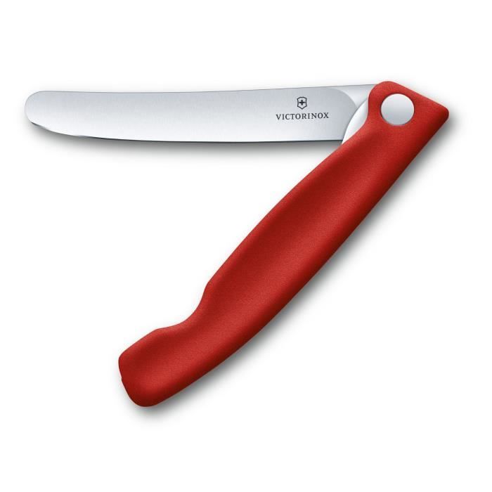 Couteau de cuisine pliant 11cm lame lisse Victorinox rouge - Cdiscount  Maison