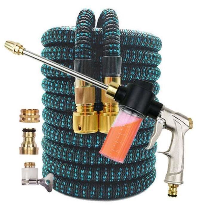 Tuyau D’Arrosage Flexible 6M – Antifongique, Résistant Éclatement, Antigel, Multifonction Jardin Voiture Nettoyage Toutes Saisons