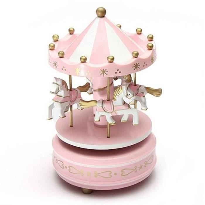 Boîte à Musique Carrousel En Bois Personnalisée - Cadeau Gravé Avec Ballerine Pour Enfants Et Adultes - 5