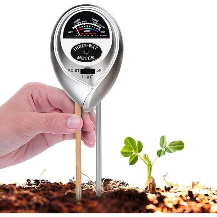 Instrument Mesure Jardin Testeur Sol 3 En 1 Walfront - Mesure Humidité Et Température Outil Jardinage Précision