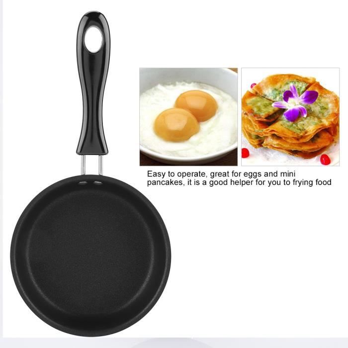 Lot De 2 Mini Poêles à Frire Antiadhésives - Pour œufs, Crêpes, Petites Portions, Compatible Induction/gaz, Revêtement Antiadhésif - 7