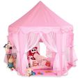 Tente de jeu Château de Princesse pour enfants - Xcool-art - Rose - 140 * 135cm - Pliable-1