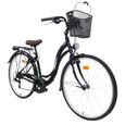 Vélo ville 28’’ ALIZEE type VTC avec cadre aluminium, 7 vitesses et équipement city complet-1