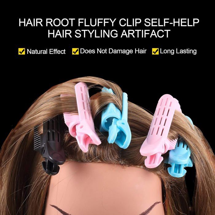 Barrettes Volumisantes - Pinces à Cheveux Pour Relever Les Racines, Idéal Pour Cheveux Fins Et Frange - Salon, Quotidien, Voyage