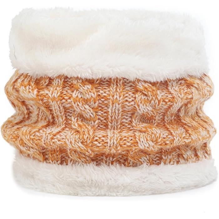 Écharpe et gants à capuche en fausse fourrure d'hiver Écharpe à capuche 3  en 1 pour femme Fille brun - Cdiscount Prêt-à-Porter