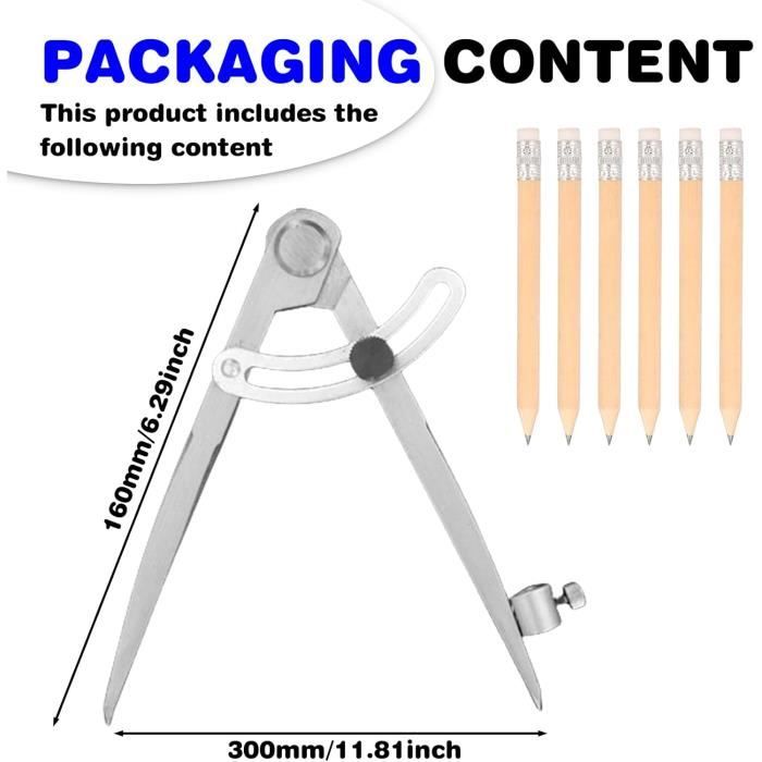 Compas avec porte-stylo : 300 mm/12 pouces Compas à réglage rapide ...