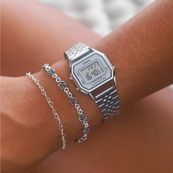 Montre casio femme argent clearance