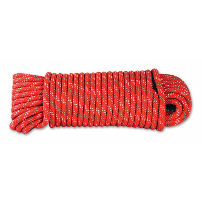 Corde élastique Ronde Professionnelle - 6mm, 100m, Noir - Charge Rupture 80kg, WLL 40kg - Pour Bricolage, Sport, Fixation