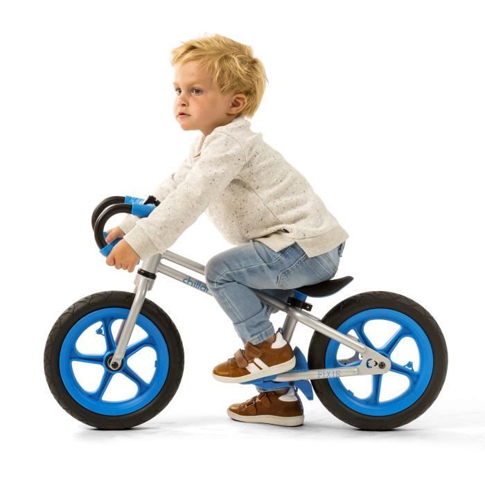 CHILLAFISH draisienne métallique FIXIE Bleu: avec guidon courbé