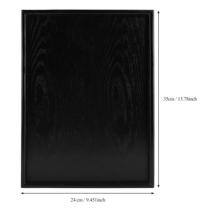 WALFRONT Forme Rectangulaire En Bois Massif Thé Café Collation Repas Servant Plateau De Restaurant Plateaux Service Th