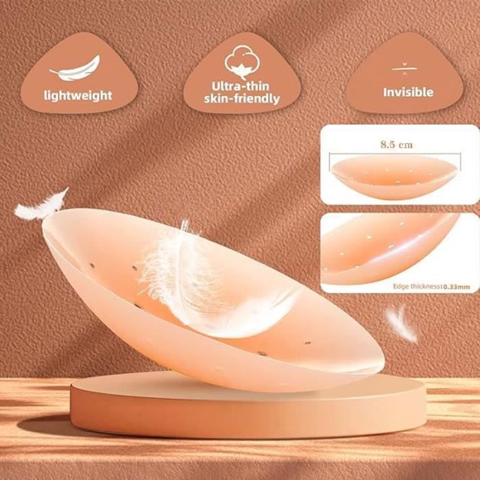 Cache-Tétons Réutilisables 3 Paires - Silicone Adhésif Invisible, Anti-Transpiration, Pour Tenues Moulantes