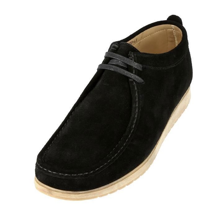 Chaussure en daim clearance noir homme