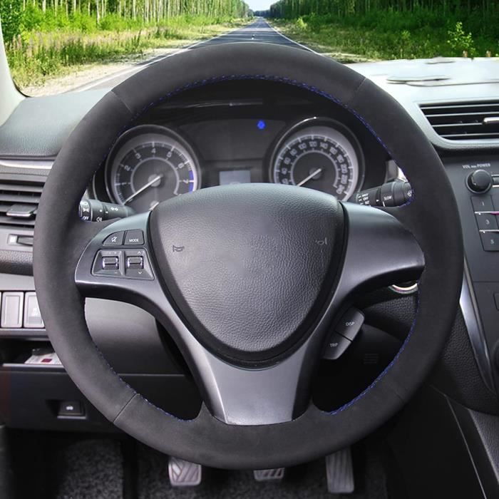 Housse De Volant Tressée Pour Suzuki Jimny (2018-2024) - Cuir Microfibre, 38 Cm - Protection Antidérapante Et Confort
