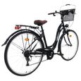 Vélo ville 28’’ ALIZEE type VTC avec cadre aluminium, 7 vitesses et équipement city complet-2