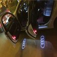 2x éclairage de lumière de la porte LED pour la lumière porte de voiture Audi logo de projection L190 I03548 - CSECRG#0727-A0779-2