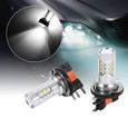 Cuque Phare de voiture 2pcs/1 paire blanc 80W H15 ampoules LED feux de voiture phares de lampe-2