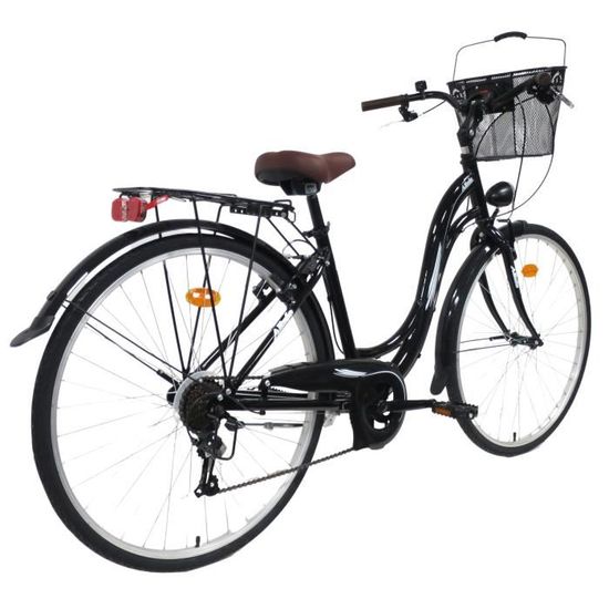 Vélo ville 28’’ ALIZEE type VTC avec cadre aluminium, 7 vitesses et équipement city complet