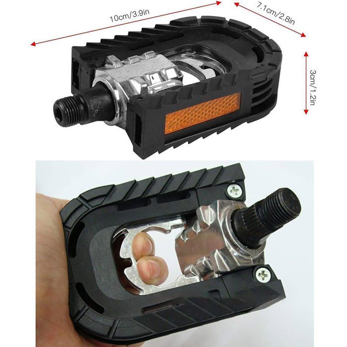 Pédales De Vélo Pliables En Aluminium CNC – 9/16, 12x9 Cm, 448 G – Réflecteurs, Roulement DU – Pour VTT, Vélo Pliant, Trekking