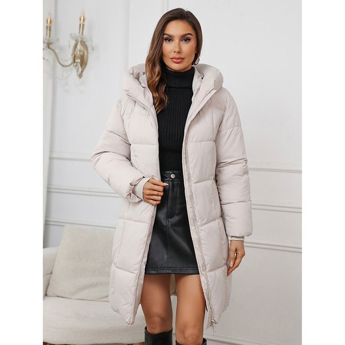 VITATA Doudoune Femme Longue – Manteau Hiver avec Capuche, Coupe