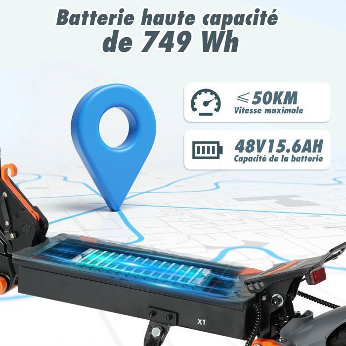 Électrique Pliable MAXTRON X1 10” 1200W 48V 50km 15.6Ah — free download