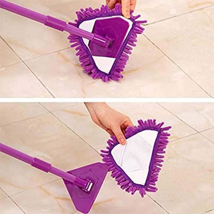 Ensemble De Manche De Balai à Franges Avec 2 Têtes De Balai En