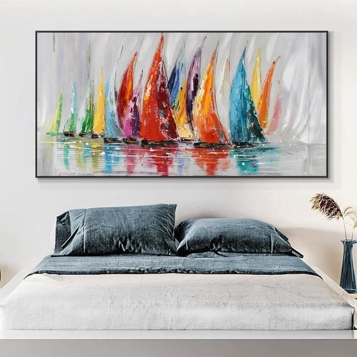 Tableau Sur Toile Bateau à Vapeur Décoratif - 50x70 Cm, Neuf