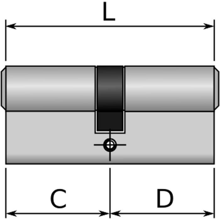 Cylindre De Serrure Double WILKA 26/35 - Jusqu'à 100 Clés - Fonction N+G - Verni Nickelé - Neuf