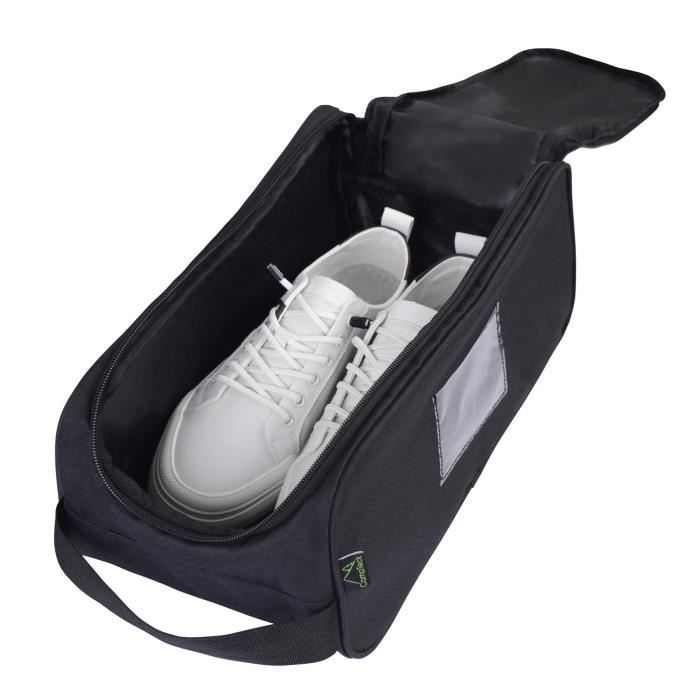 Lot De 2 Sacs à Chaussures De Voyage Avec Poignée, Pochette De Rangement Portable à Double Couche, Pliable, étanche, Anti-poussière Pour Chaussures Pour Homme Et Femme, Noir , Organiseur De Sac