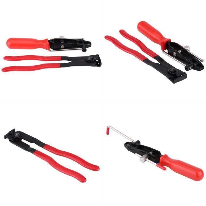 Lot De 3 Pinces Pour Colliers De Serrage Avec Col Droit - Outil Professionnel Pour Maintenance Auto Et Réparation