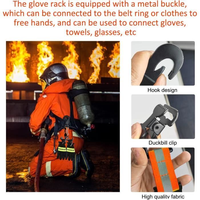 Pinces �� gants (3 pi��ces) porte-gant pompier pince �� bche