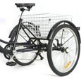 24 "tricycle adulte tricycle 3 roues tricycle 7 vitesses vélo avec panier nouveau-3