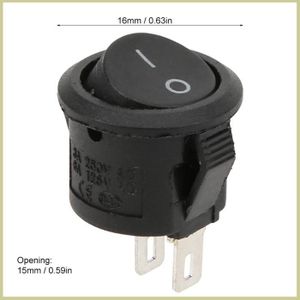 Interrupteur à Bascule ON-OFF Rouge – 2 Broches, 16A 125V – Lot De 2, HQRP, Remplace KEDU HY35B