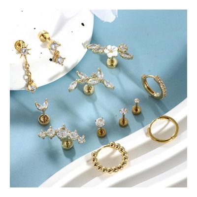 JeweBella 16 Pièces 16G Piercing Nez Anneaux Acier Chirurgical Clicker Segment Anneau Nez JeweBella 16 Pièces 16G Piercing Nez Anneaux Acier Chirurgical Clicker Segment Anneau Nez