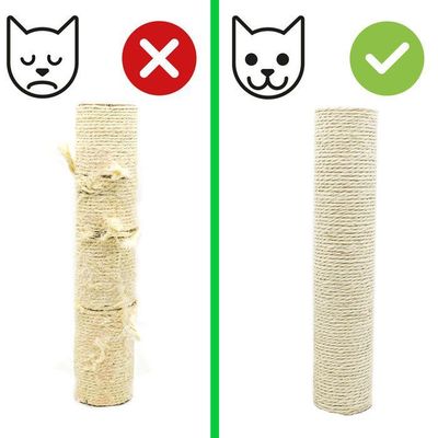 Poteau De Rechange Pour Arbre à Chat – 50 Cm, Diamètre 7 Cm, Corde Sisal Naturelle, Trou M8, Pour Griffoir Usé