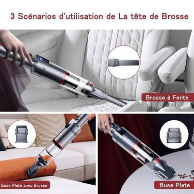 Aspirateur à Main Sans Fil Rechargeable - SmartAI H5 - 145W/17000Pa - jusqu 30 Mins - Affichage LED - Voiture,Maison,Poils d'animaux - Electroménager Aspirateur à Main Sans Fil Rechargeable - SmartAI H5 - 145W/17000Pa - jusqu 30 Mins - Affichage LED - Voiture,Maison,Poils d'animaux - Electroménager