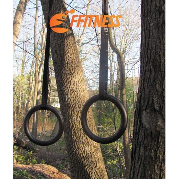 Anneaux de Gymnastique, Gym Ring en Bois , Extérieur et Intérieur