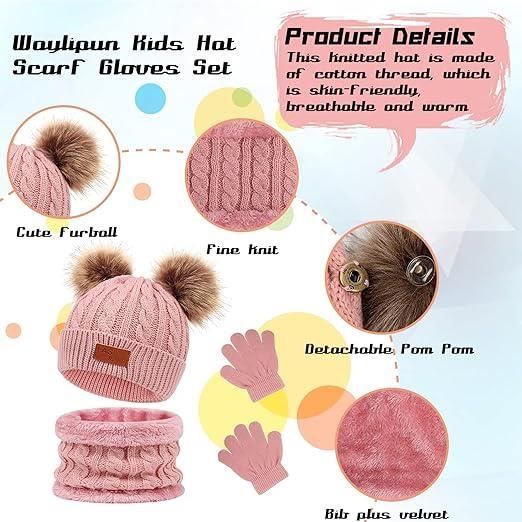 Lot De 3 Accessoires Hiver Femme - Bonnet Polaire, Écharpe Et Gants Écran Tactile | Ensemble Chaud Pour Ski, Randonnée