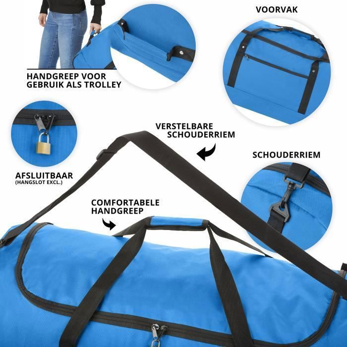 Sac à roulettes pliable TravelZ - Sac de voyage avec roues - 100