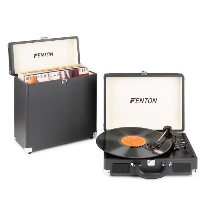 Fenton RP115F Platine Vinyle Vintage avec Valise de Rangement - Marron