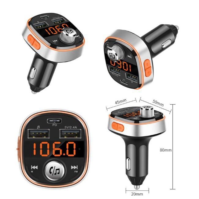 Trasmettitore FM Bluetooth Auto - Con Ricarica Rapida PD/QC3.0 E Doppio Display - Foto 10