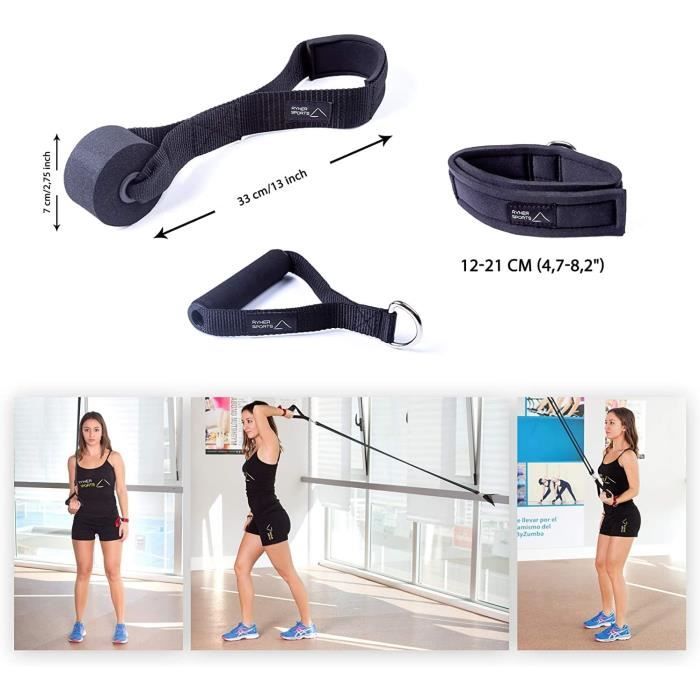 Bandes de Résistance en Tissu , Set de 3 Bande Élastique Fitness Bande d'exercice antidérapante pour Fessiers, Hanches et Jamb[201] - Sport